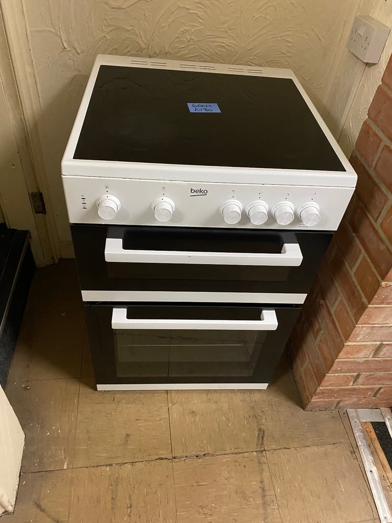 image for ♻️WHITE BEKO 60CM GLASSTOP ELECTRIC COOKER 