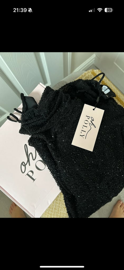 Oh Polly Monte Carlo black dress - size 6