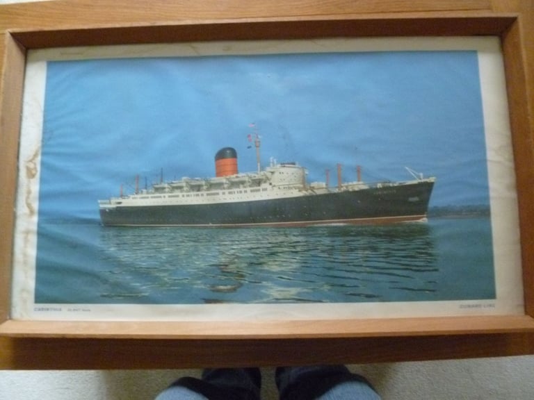 image for Cunard Line Framed Photographs of RMS Carinthia and Cunard Countess.