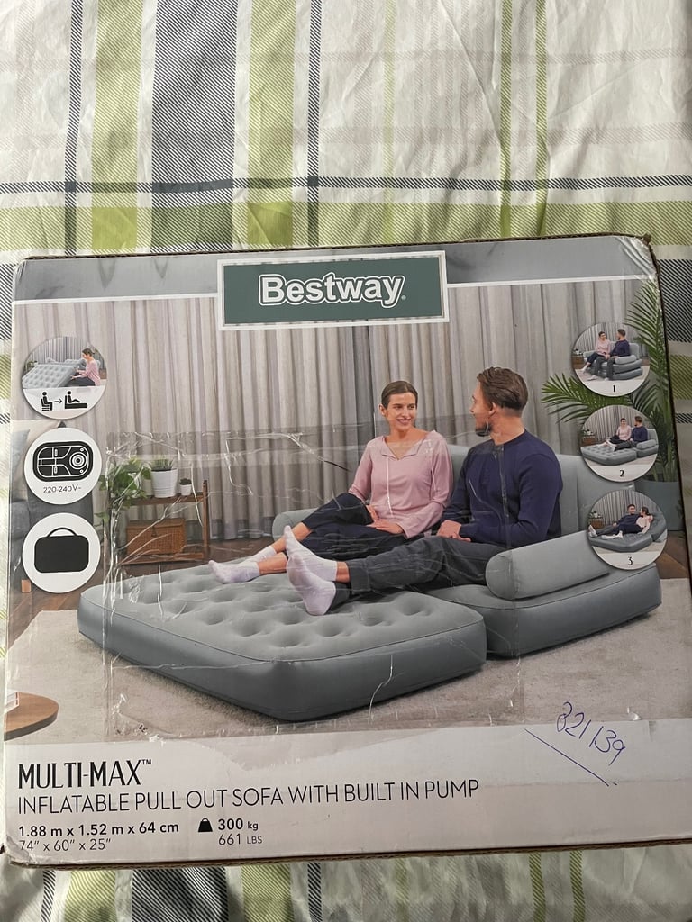 INFLATABLE PULL OUT SOFA WITH BUILT IN PUMP 