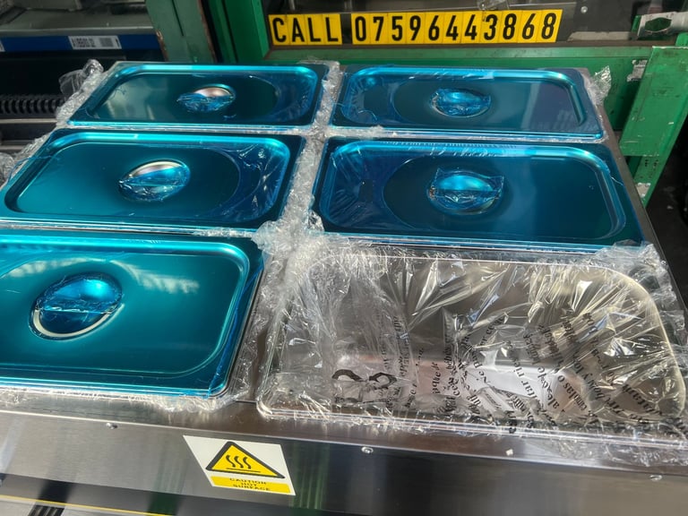 NEW COMMERCIAL CATERING KITCHEN 6 POTS BAIN MARIE CAFE KEBAB CHICKEN FAST FOOD SHOP 