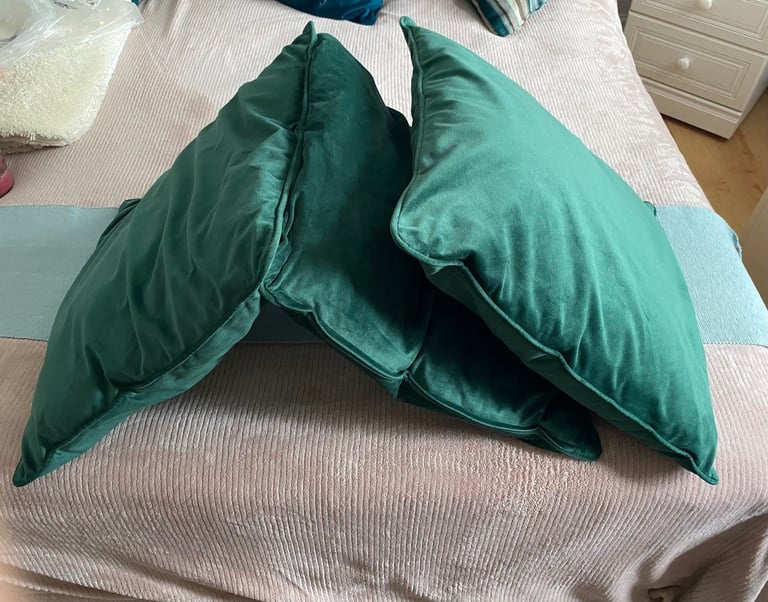 Three large cushions with fillings, unused, For Sale