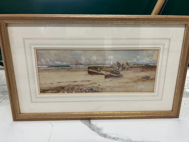 image for By the Sea – A Coastal Watercolour by J. Hughes Clayton
