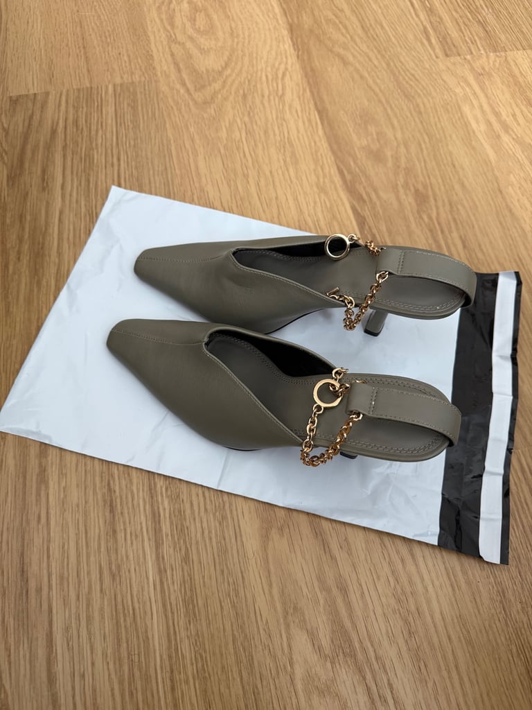 ASOS heels in khaki green 