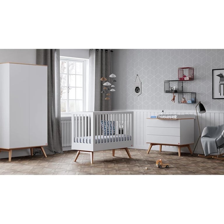 Luxury Cot Bed By Isabelle & Max + Mattress Size 60 x 120 cm