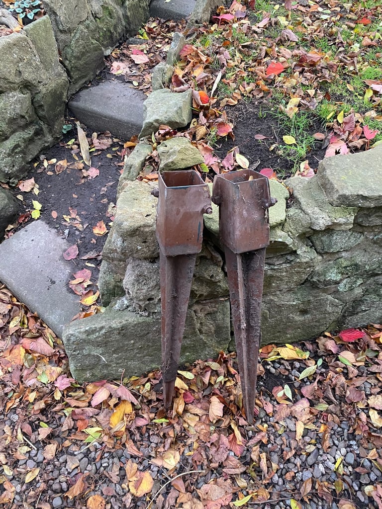 image for Two fence post sockets 