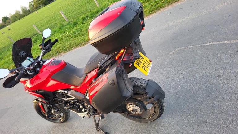 2014 14 DUCATI MULTISTRADA 1200 S HIGH SPEC TOURER LUGGAGE ADVENTURE RED HISTORY