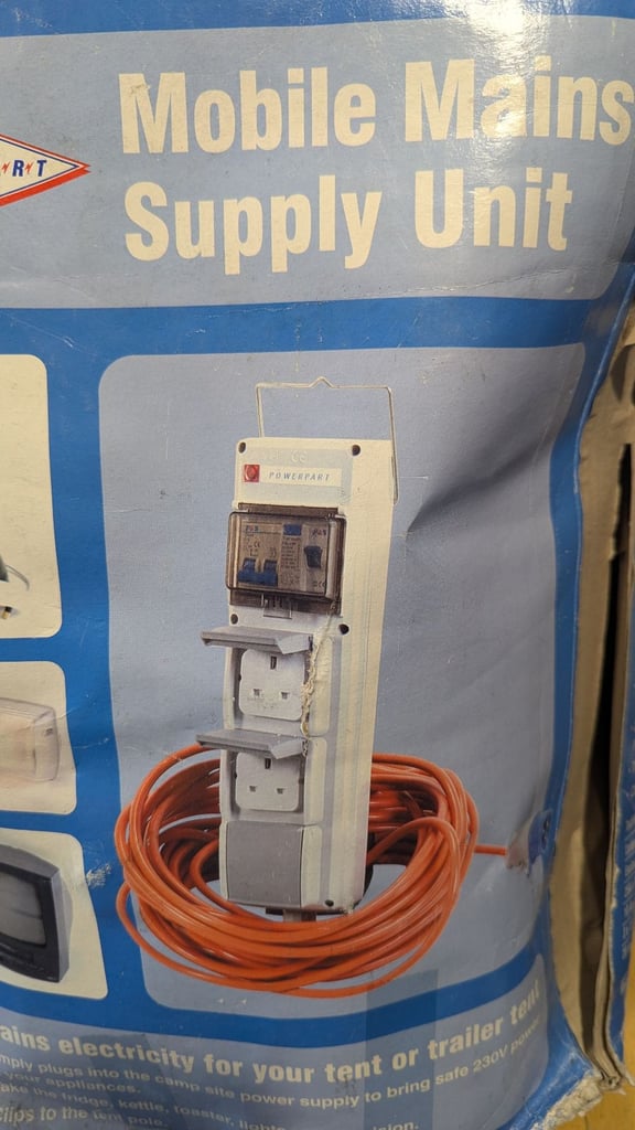 Caravan or campervan Mobile mains supply unit 