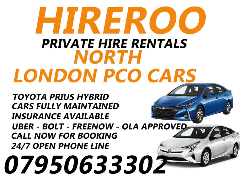 image for PCO Cars - Taxi Rentals - Toyota Prius Hire - Private Hire - Toyota Prius Rentals - Uber cars