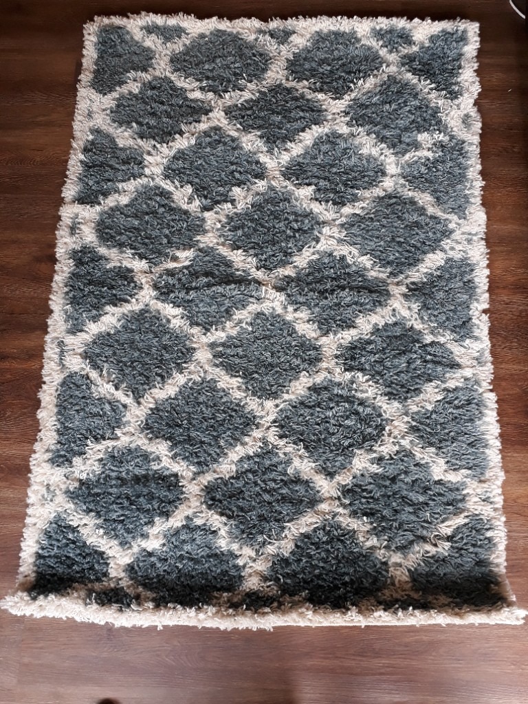 rug Blue and Cream Dunelm mill shaggy Rug | in Aylesford, Kent | Gumtree