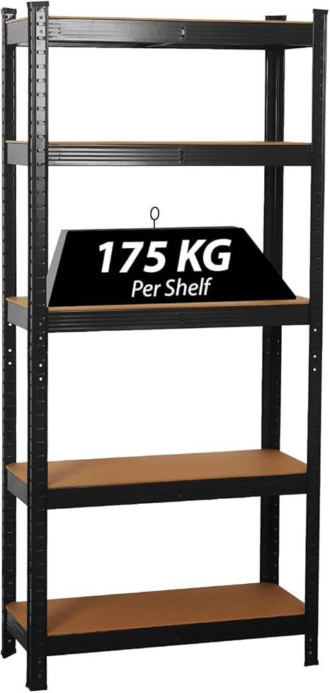 image for  5 Tier Racking Shelf Heavy Duty Steel Garage Shelving Unit