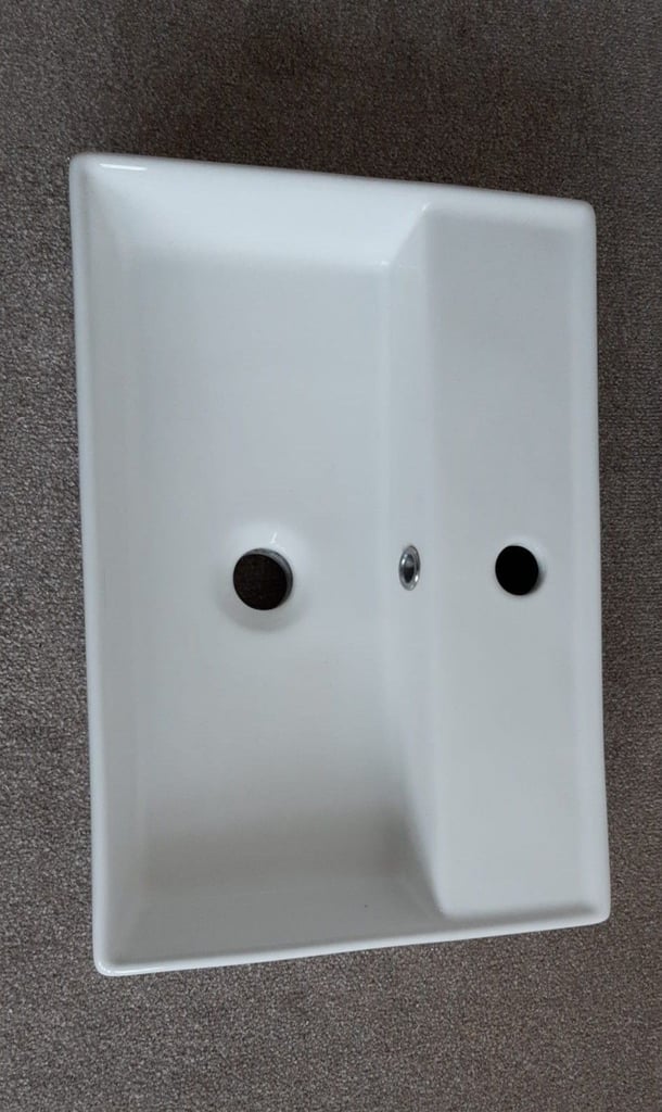 Bathroom Vanity Wash Basin Sink Countertop Rectangular 1 TH Modern 505 x 350mm