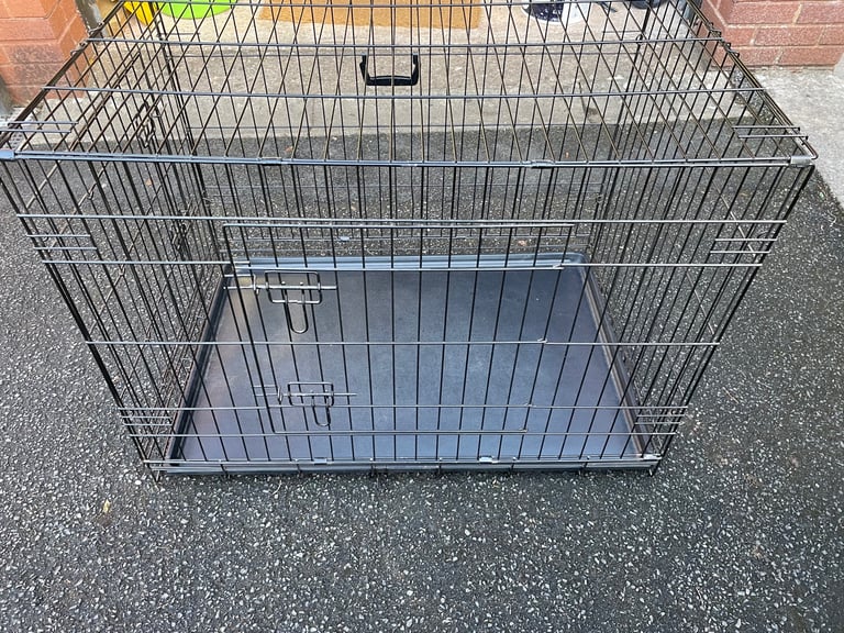 Medium Pet Cage Double Door Folding 