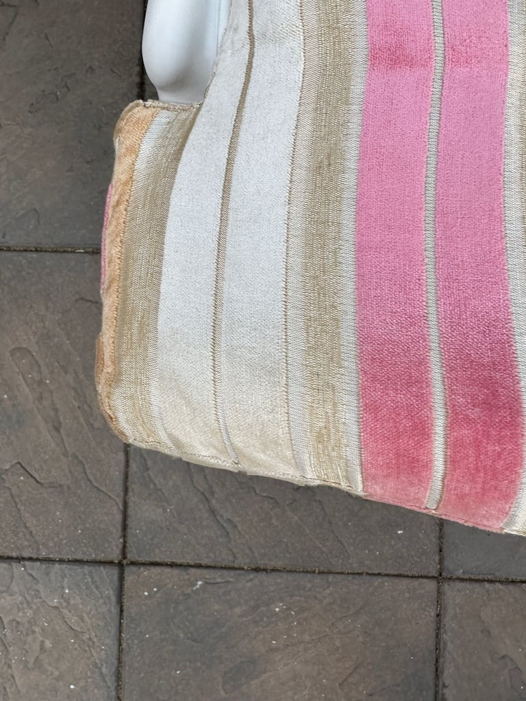 Elegant French Louis XVI Style Fabric Armchair - Great Condition