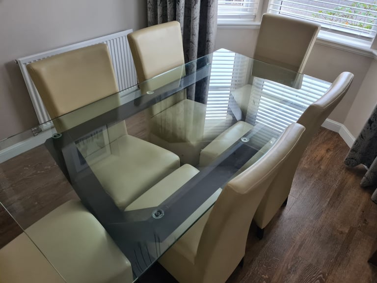 Glass table and chairs
