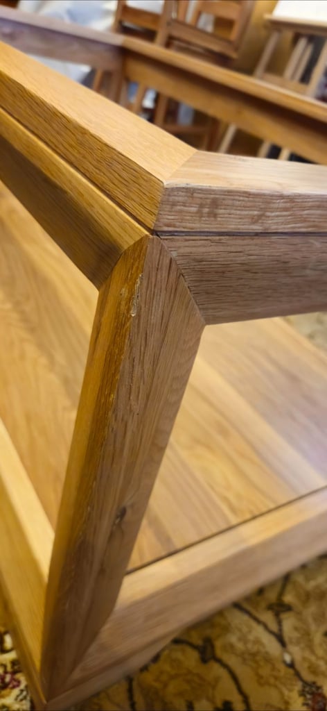 BEVEL Natural Solid Oak Coffee Table