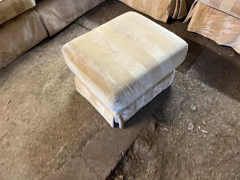 Salotti 3 seater fabric sofa 2 x armchairs and footstool - FREE DELIVERY 