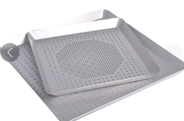 Square pizza pans/perforated Pizza trays with holes new