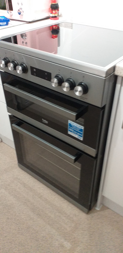 Beko electric double oven fan assisted separate grill cooker 