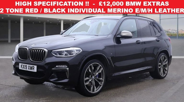 2019 19 BMW X3 3.0 M40D SUV 5DR DIESEL AUTO XDRIVE EURO 6 (S/S) (326 PS)