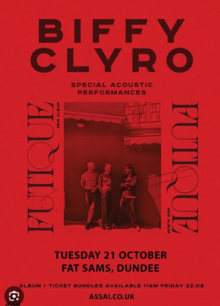 image for Biffy Clyro - acoustic set Fat Sam’s 