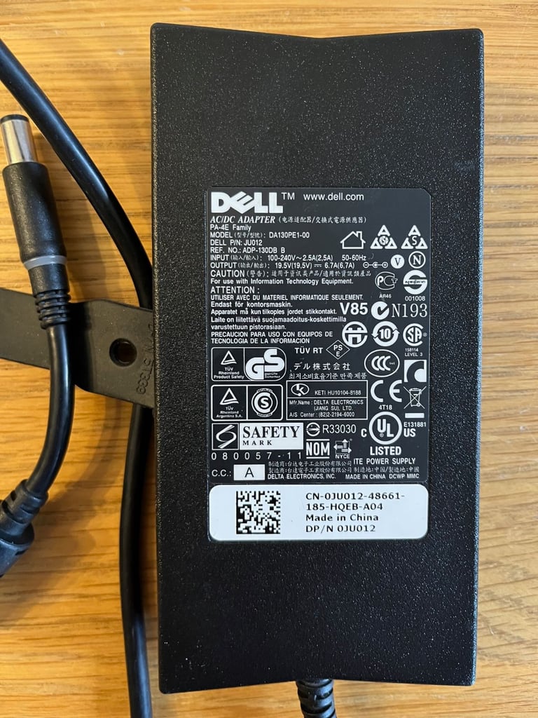 Dell 19.5V 6.7A Power Adapter - Black Model DA130PE1-00