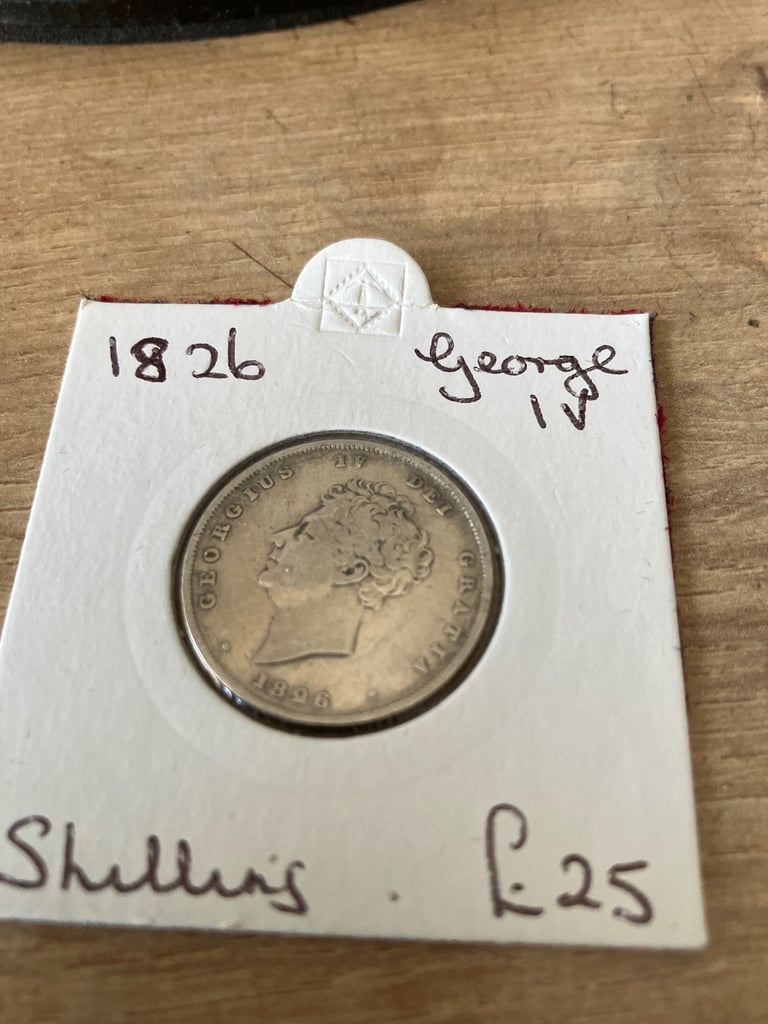 1826 silver shilling coin 