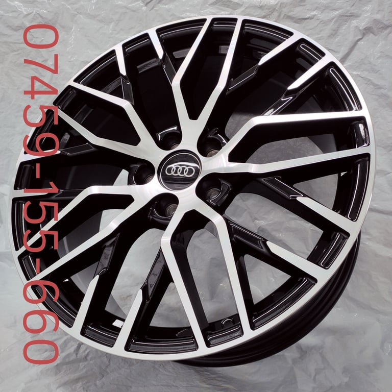 4X NEW ALLOY WHEELS (20" INCH ALLOYS) BLACK DCUT R8 AUDI A4 S4 A5 S5 S6 A6 A7 A8 TT Q5 Q7 Q3 Q4