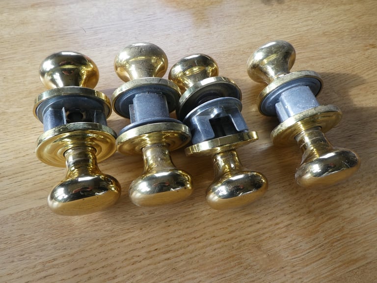 image for 8 x Brass Door Knobs - plus bits. 