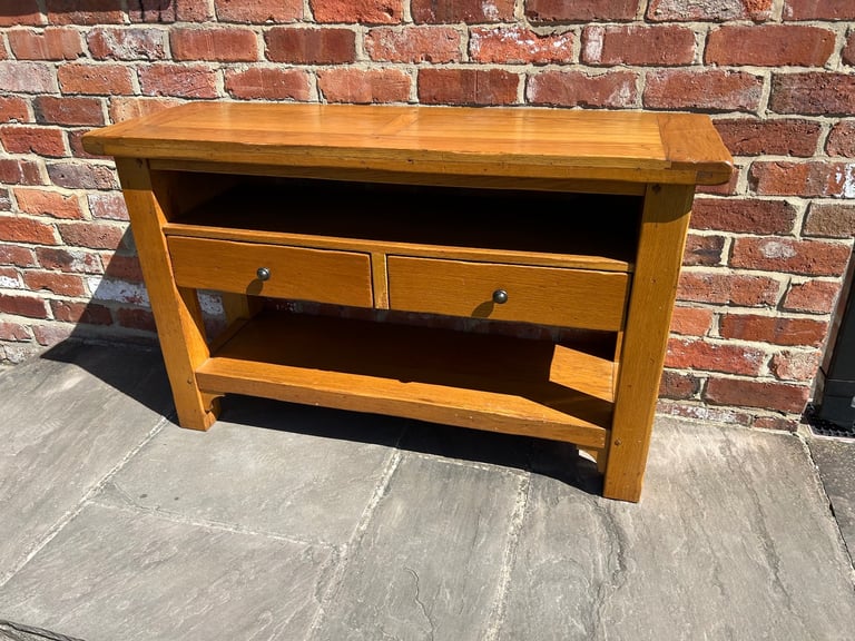 Rustic Solid Oak Console Table - Great Condition 