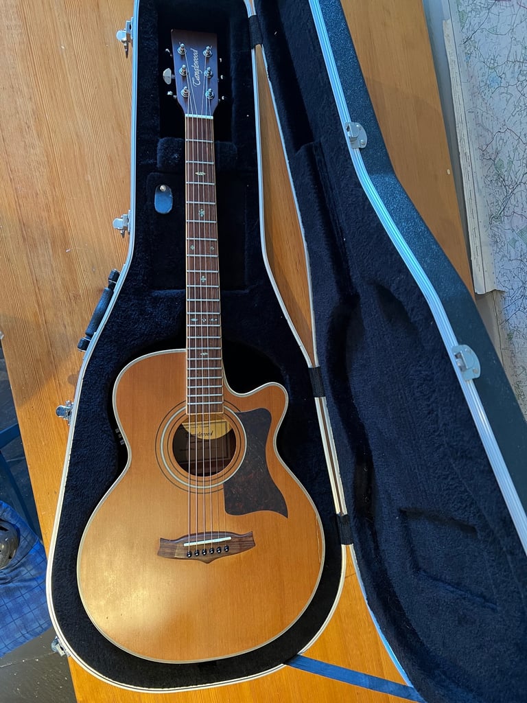Tanglewood TW-145SC, Semi-acoustic cutaway with hard case.