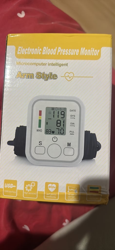 image for Home Blood Pressure Monitor with 22.1-43.18 cm Blood Pressure Cuff BP Cuff Automatic Upper 