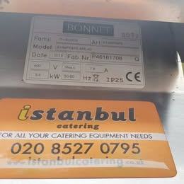 Bonnet Ribbed Griddle - 3 Phase - 400V - 5.4kW Electric Burger Griddle Cafe Commercial Equipment