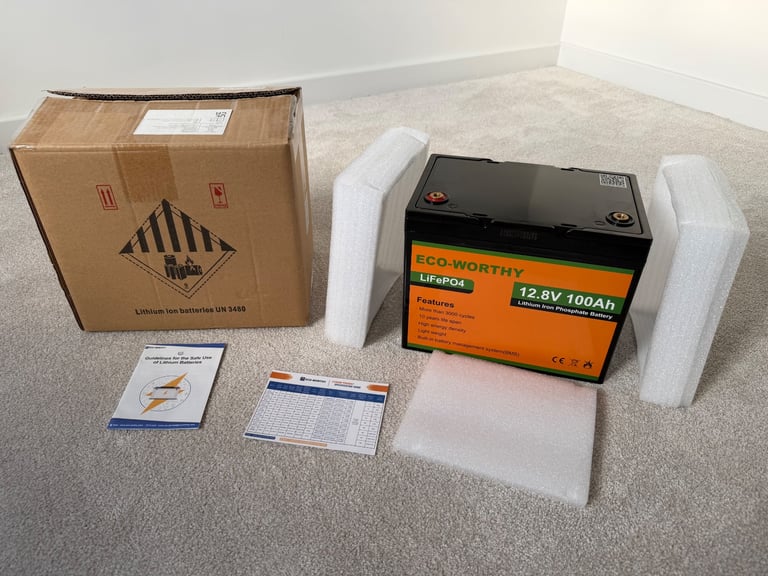 Off Grid Eco-Worthy 12.8V 100Ah LiFePO4 Battery