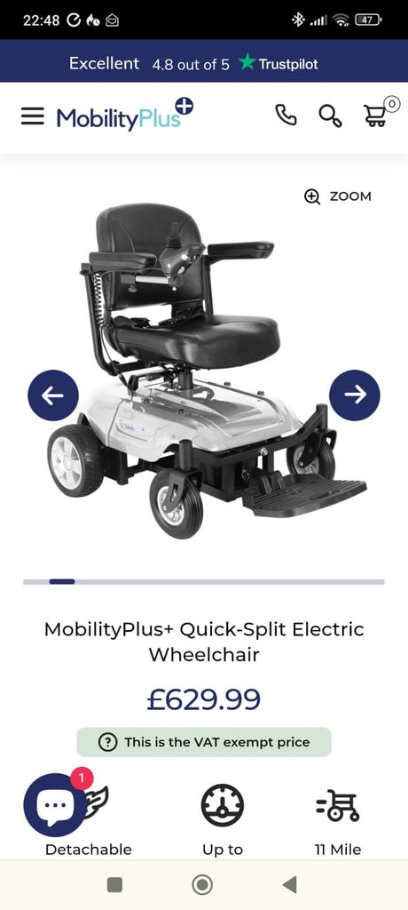 Mobility Plus electric wheelchair 