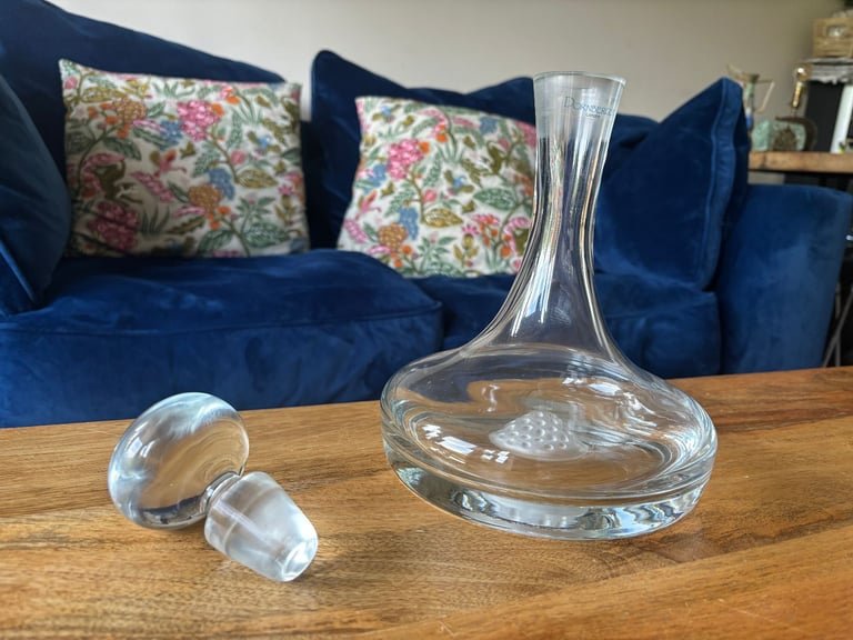 Beautiful Krosno Poland Dornberger London Handmade Glass Ships Decanter