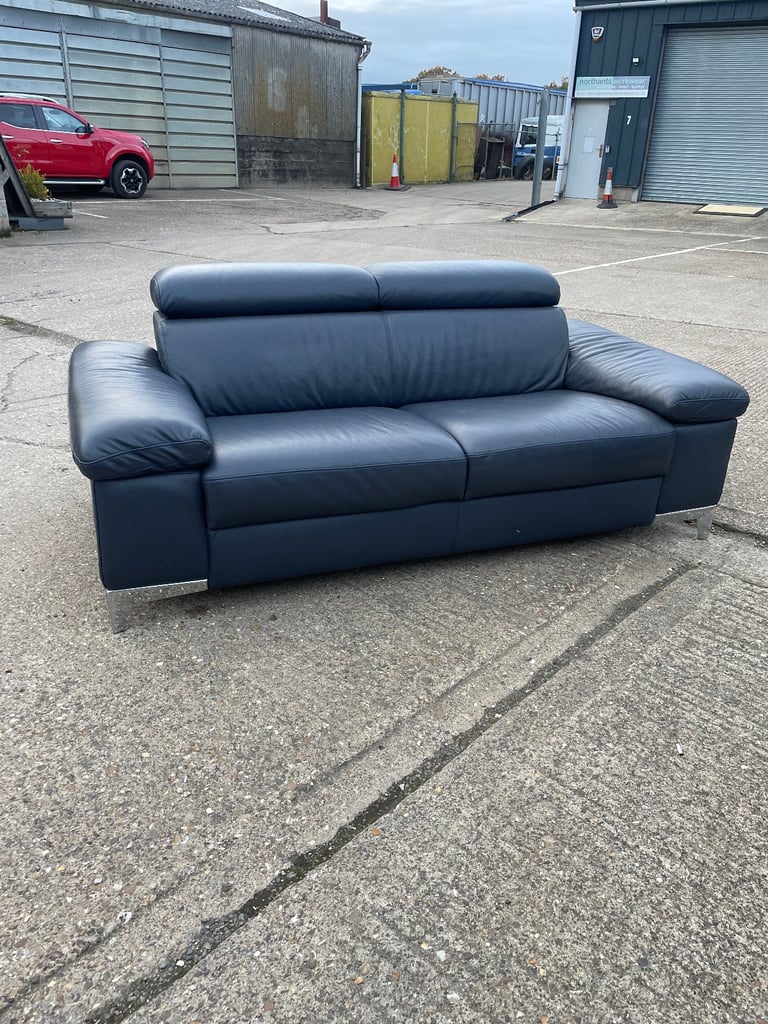 image for Nicoletti leather sofa - navy