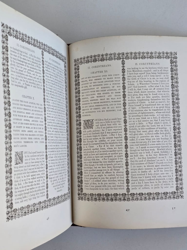 1883 Antique Large KJV New Testament w/Engravings Leatherbound English Bible Complete -142 Y/O
