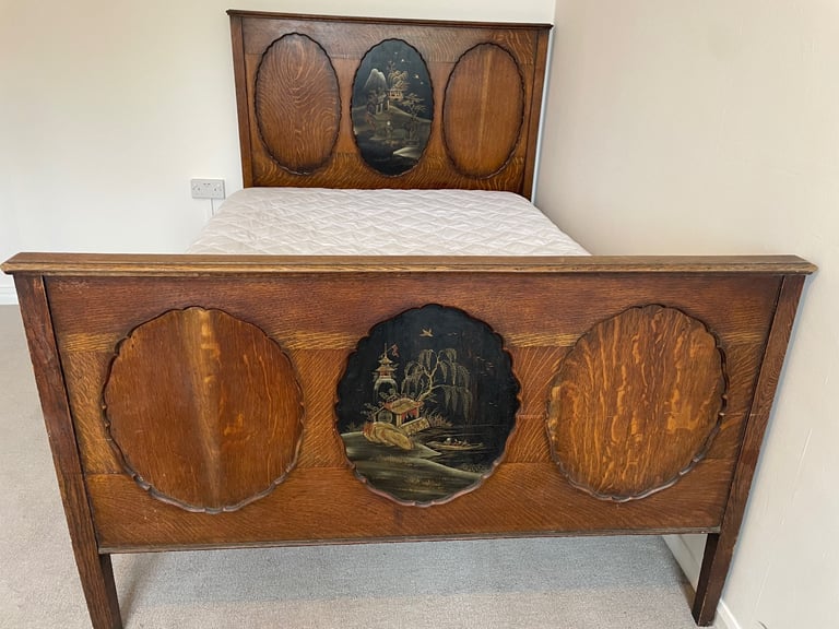 Beautiful wooden double bed 