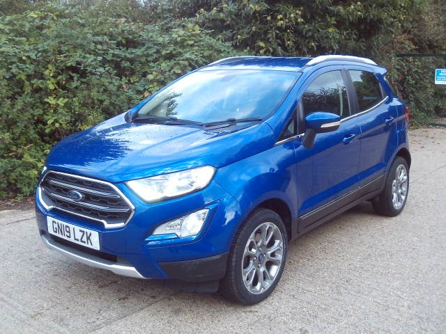 2019 Ford Ecosport 1.0 EcoBoost Titanium 5dr Auto Blue 41k Miles Years MOT Warranty HATCHBACK Pet...