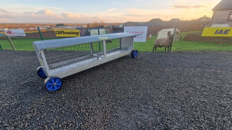 Iae 8ft galvanised sheep livestock hay feeder rack farm tractor 
