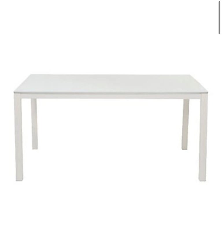 Blooma Janeiro Aluminium/Glass White 6 seater dining kitchen patio conservatory garden Table NEW 