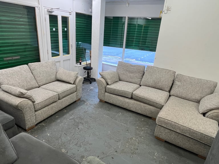 Next Grey Corner Sofa & Matching 2 Seater-Can Deliver £400 Corner 232x145cm 2 Seater 165cm