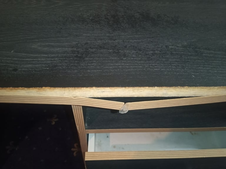 Black computer/ study desk with  drawers 