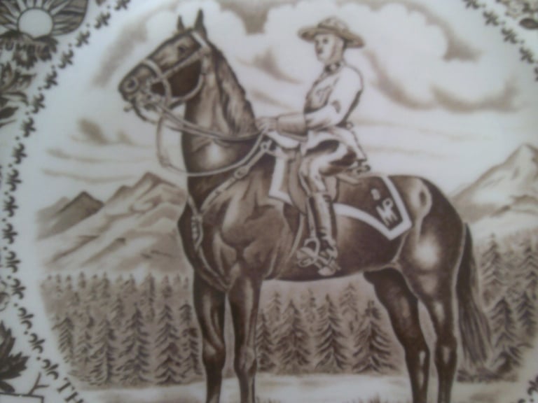 the royal canadian mounted police   plate      burslem / wood   10 in  