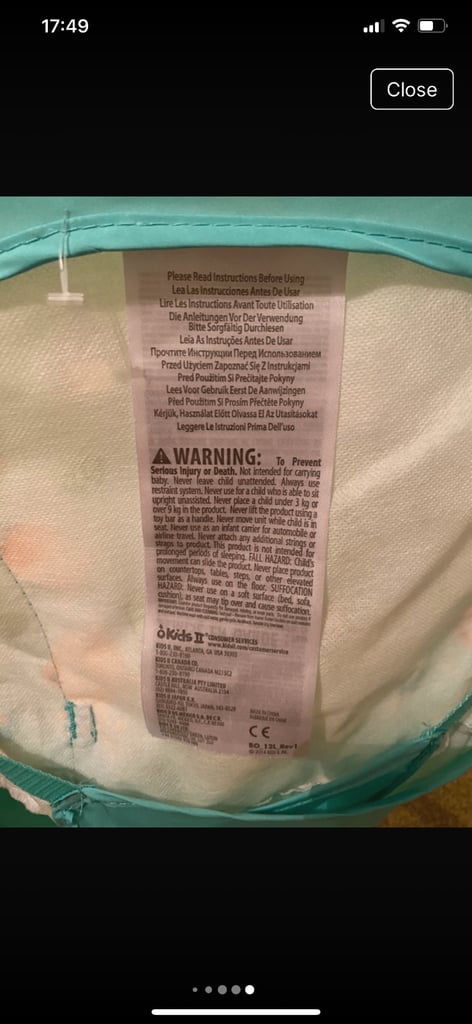 Baby bouncer from Bright starts