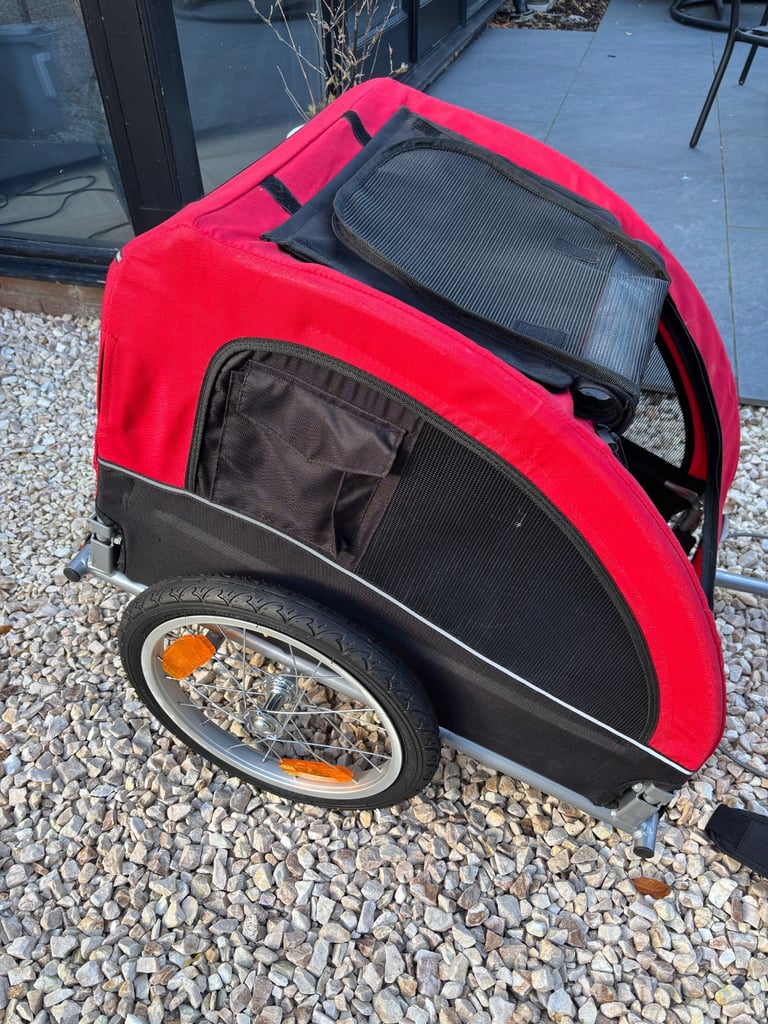 TRIXIE Pet Bike Trailer, Dog Bicycle Trailer, Foldable, Easy to Assemble