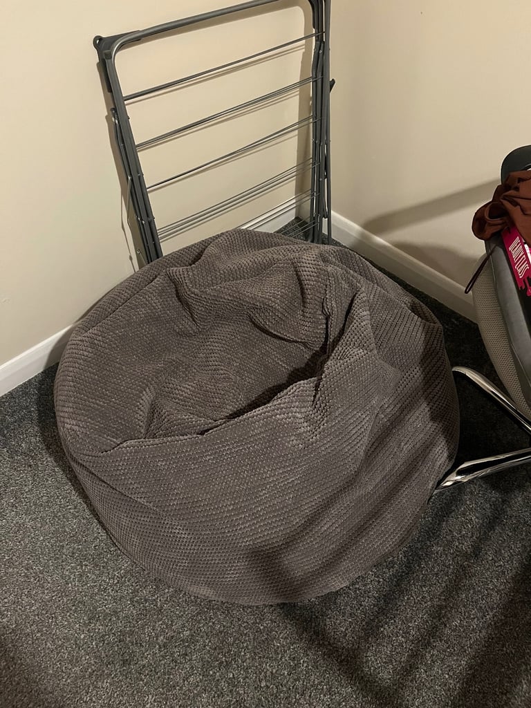 Large Dunelm grey bean bag 