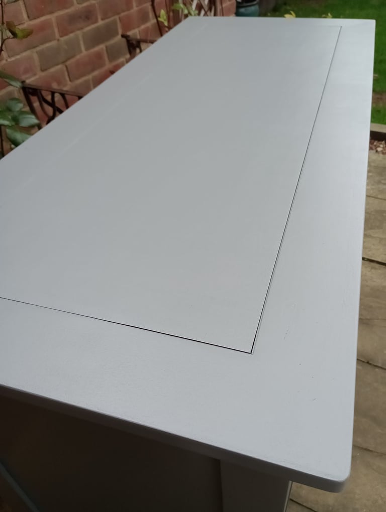 Oak Sideboard Cupboard Drawer Hamilton Grey Large Refurbished 