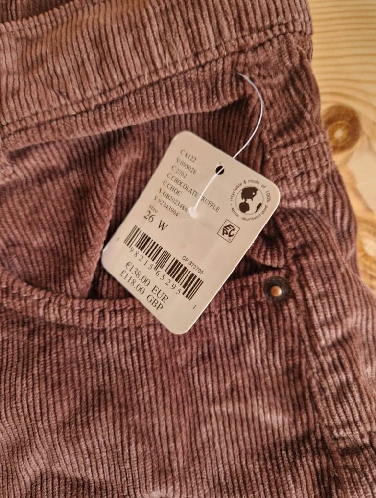 Free People Risk Taker Cord Straight Choclate Cords